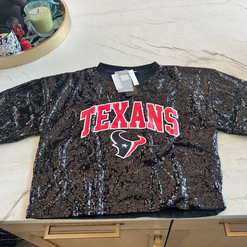 NFL Houston Texans women’s Small sequin top